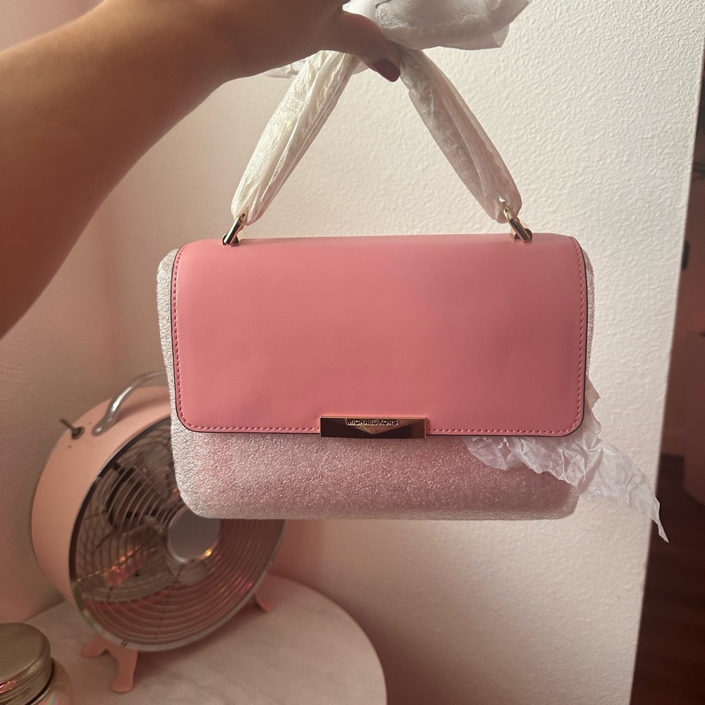 Michael Kors Jade Crossbody in Carnation Pink - Picture 5 of 5